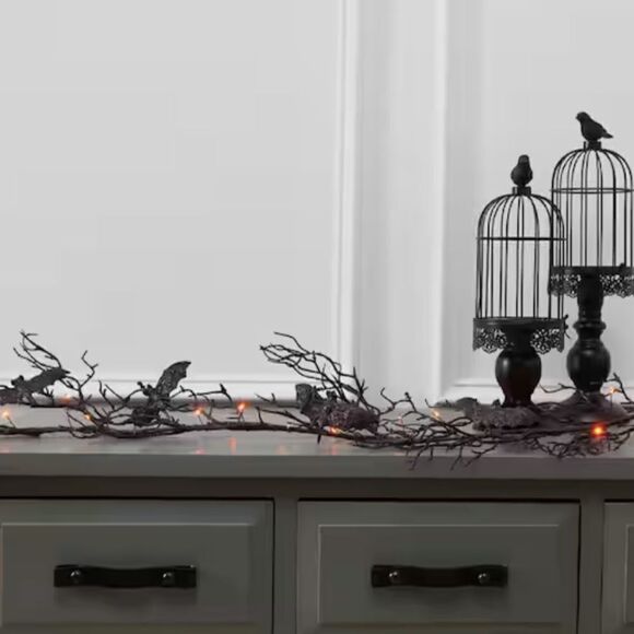 NWOT Ashland Halloween/Day of the Dead/el Dia de los Muertos Bat Garland - Picture 1 of 7